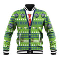 Raiders Rugby Christmas Baseball Jacket Merry Xmas Canberra Cardigan Style - Aussie Hoodie