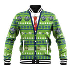 Raiders Rugby Christmas Baseball Jacket Merry Xmas Canberra Cardigan Style - Aussie Hoodie