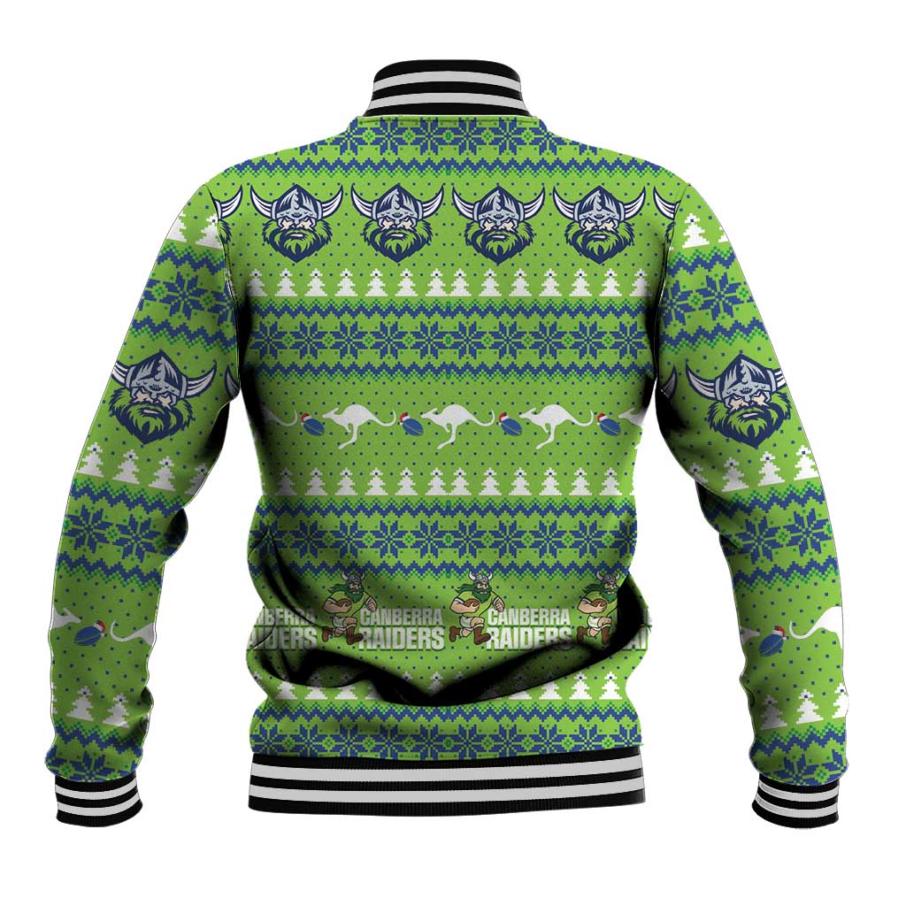 Raiders Rugby Christmas Baseball Jacket Merry Xmas Canberra Cardigan Style - Aussie Hoodie