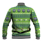 Raiders Rugby Christmas Baseball Jacket Merry Xmas Canberra Cardigan Style - Aussie Hoodie