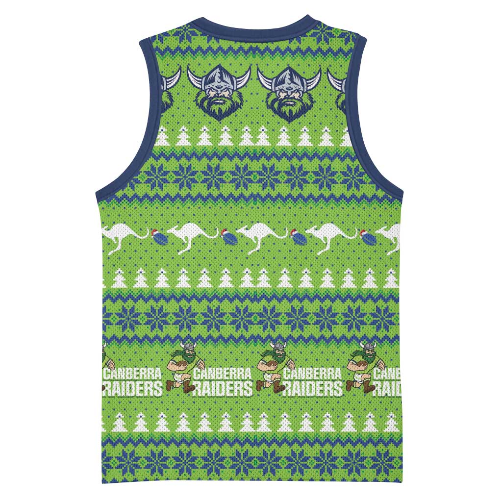 Raiders Rugby Christmas Basketball Jersey Merry Xmas Canberra Cardigan Style - Aussie Hoodie