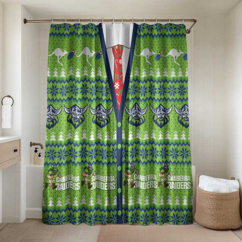 Raiders Rugby Christmas Bathroom Set Merry Xmas Canberra Cardigan Style - Aussie Hoodie