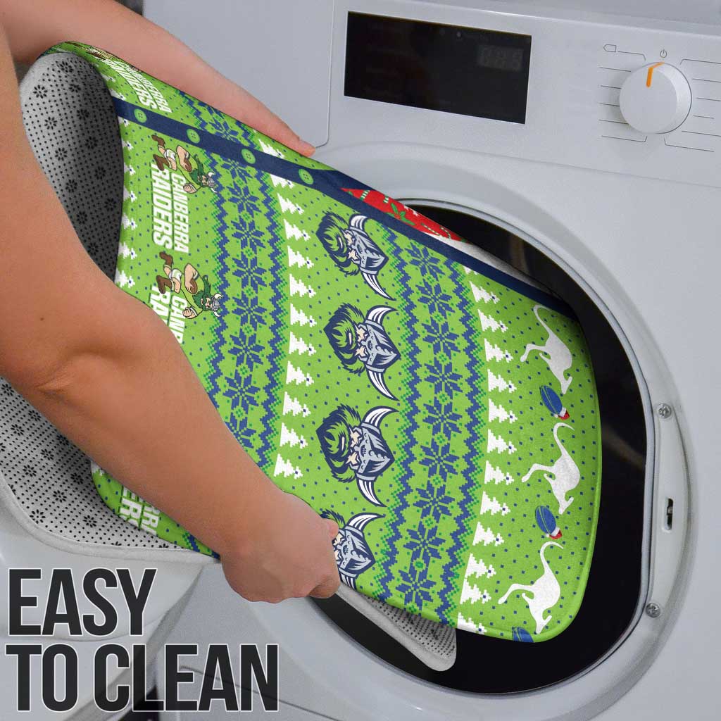 Raiders Rugby Christmas Bathroom Set Merry Xmas Canberra Cardigan Style - Aussie Hoodie