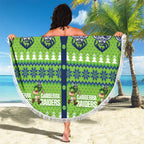 Raiders Rugby Christmas Beach Blanket Merry Xmas Canberra Cardigan Style - Aussie Hoodie