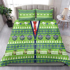 Raiders Rugby Christmas Bedding Set Merry Xmas Canberra Cardigan Style - Aussie Hoodie