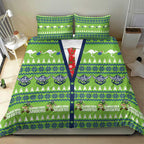 Raiders Rugby Christmas Bedding Set Merry Xmas Canberra Cardigan Style - Aussie Hoodie