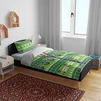 Raiders Rugby Christmas Bedding Set Merry Xmas Canberra Cardigan Style - Aussie Hoodie