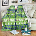 Raiders Rugby Christmas Blanket Merry Xmas Canberra Cardigan Style - Aussie Hoodie