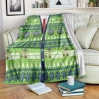 Raiders Rugby Christmas Blanket Merry Xmas Canberra Cardigan Style - Aussie Hoodie