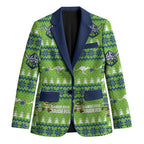 Raiders Rugby Christmas Blazer Merry Xmas Canberra Cardigan Style - Aussie Hoodie