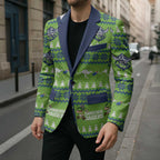 Raiders Rugby Christmas Blazer Merry Xmas Canberra Cardigan Style - Aussie Hoodie