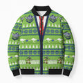 Raiders Rugby Christmas Bomber Puffer Jacket Merry Xmas Canberra Cardigan Style - Aussie Hoodie