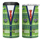 Raiders Rugby Christmas 4 in 1 Can Cooler Tumbler Merry Xmas Canberra Cardigan Style - Aussie Hoodie