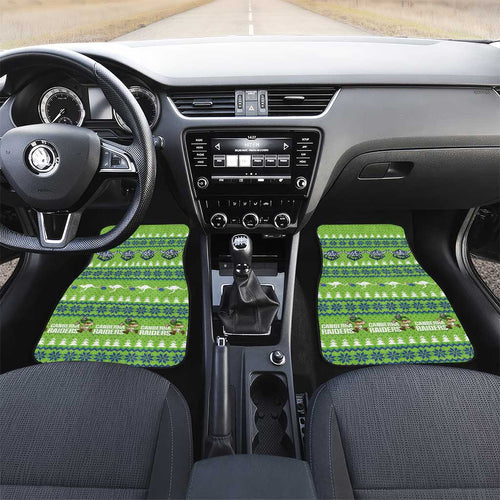 Raiders Rugby Christmas Car Mats Merry Xmas Canberra Cardigan Style - Aussie Hoodie