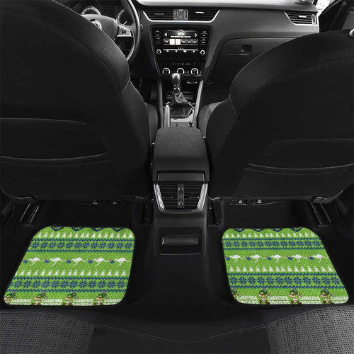 Raiders Rugby Christmas Car Mats Merry Xmas Canberra Cardigan Style - Aussie Hoodie