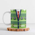 Raiders Rugby Christmas Ceramic Mug Merry Xmas Canberra Cardigan Style - Aussie Hoodie