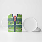 Raiders Rugby Christmas Ceramic Mug Merry Xmas Canberra Cardigan Style - Aussie Hoodie
