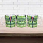 Raiders Rugby Christmas Ceramic Mug Merry Xmas Canberra Cardigan Style - Aussie Hoodie