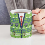 Raiders Rugby Christmas Ceramic Mug Merry Xmas Canberra Cardigan Style - Aussie Hoodie