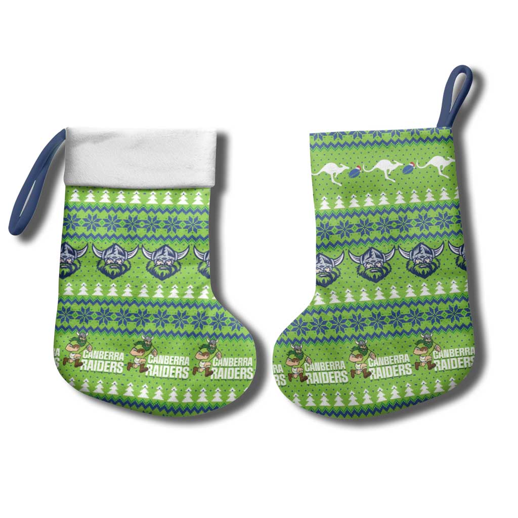 Raiders Rugby Christmas Stocking Merry Xmas Canberra Cardigan Style - Aussie Hoodie