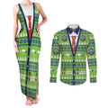 Raiders Rugby Christmas Couples Matching Tank Maxi Dress and Long Sleeve Button Shirt Merry Xmas Canberra Cardigan Style - Aussie Hoodie