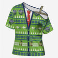 Raiders Rugby Christmas Cross Shoulder Shirt Merry Xmas Canberra Cardigan Style - Aussie Hoodie
