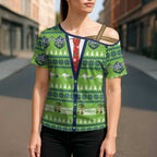 Raiders Rugby Christmas Cross Shoulder Shirt Merry Xmas Canberra Cardigan Style - Aussie Hoodie