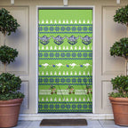 Raiders Rugby Christmas Door Cover Merry Xmas Canberra Cardigan Style - Aussie Hoodie