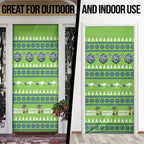 Raiders Rugby Christmas Door Cover Merry Xmas Canberra Cardigan Style - Aussie Hoodie