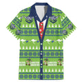 Raiders Rugby Christmas Family Matching Mermaid Dress and Hawaiian Shirt Merry Xmas Canberra Cardigan Style - Aussie Hoodie