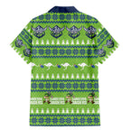 Raiders Rugby Christmas Family Matching Mermaid Dress and Hawaiian Shirt Merry Xmas Canberra Cardigan Style - Aussie Hoodie