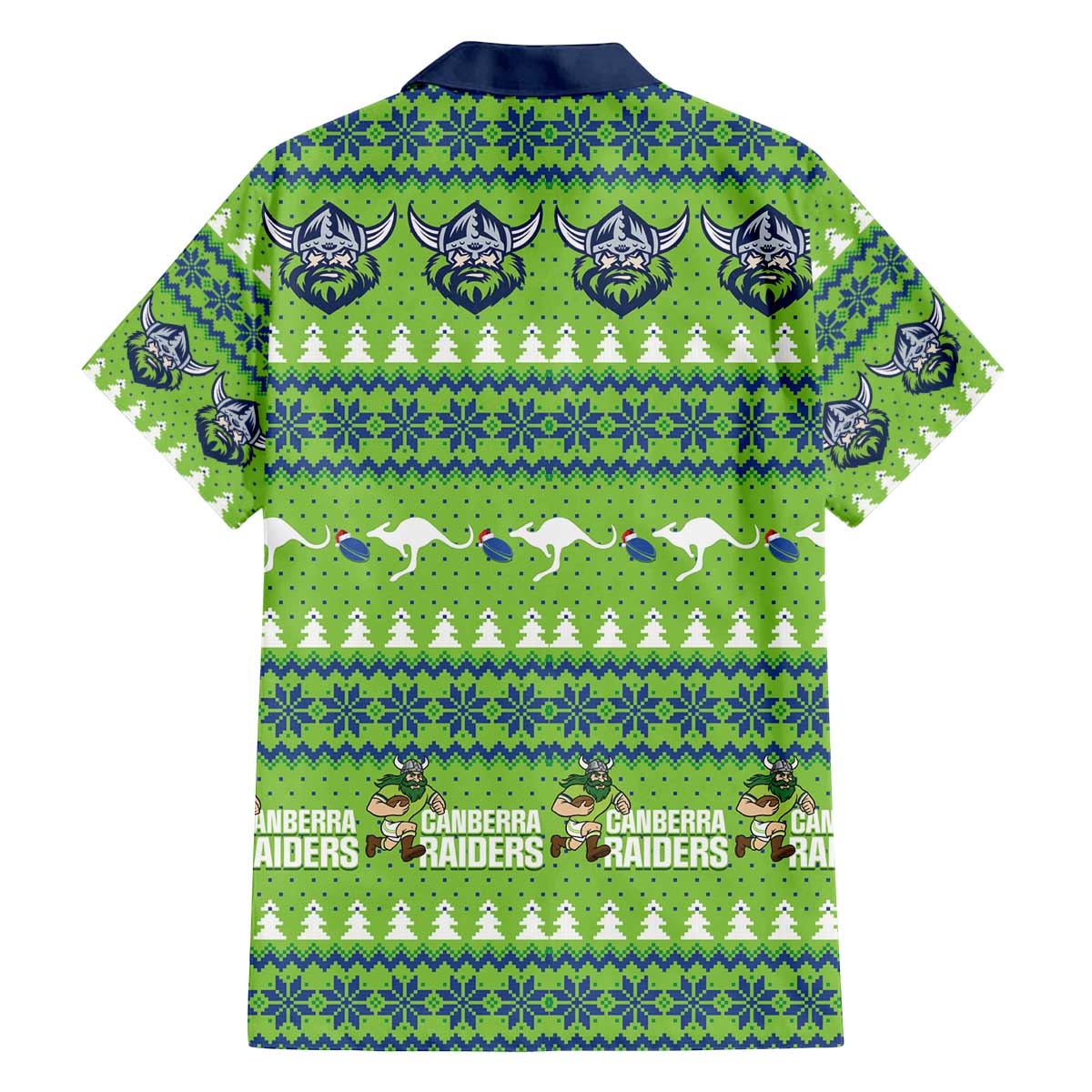 Raiders Rugby Christmas Family Matching Off The Shoulder Long Sleeve Dress and Hawaiian Shirt Merry Xmas Canberra Cardigan Style - Aussie Hoodie