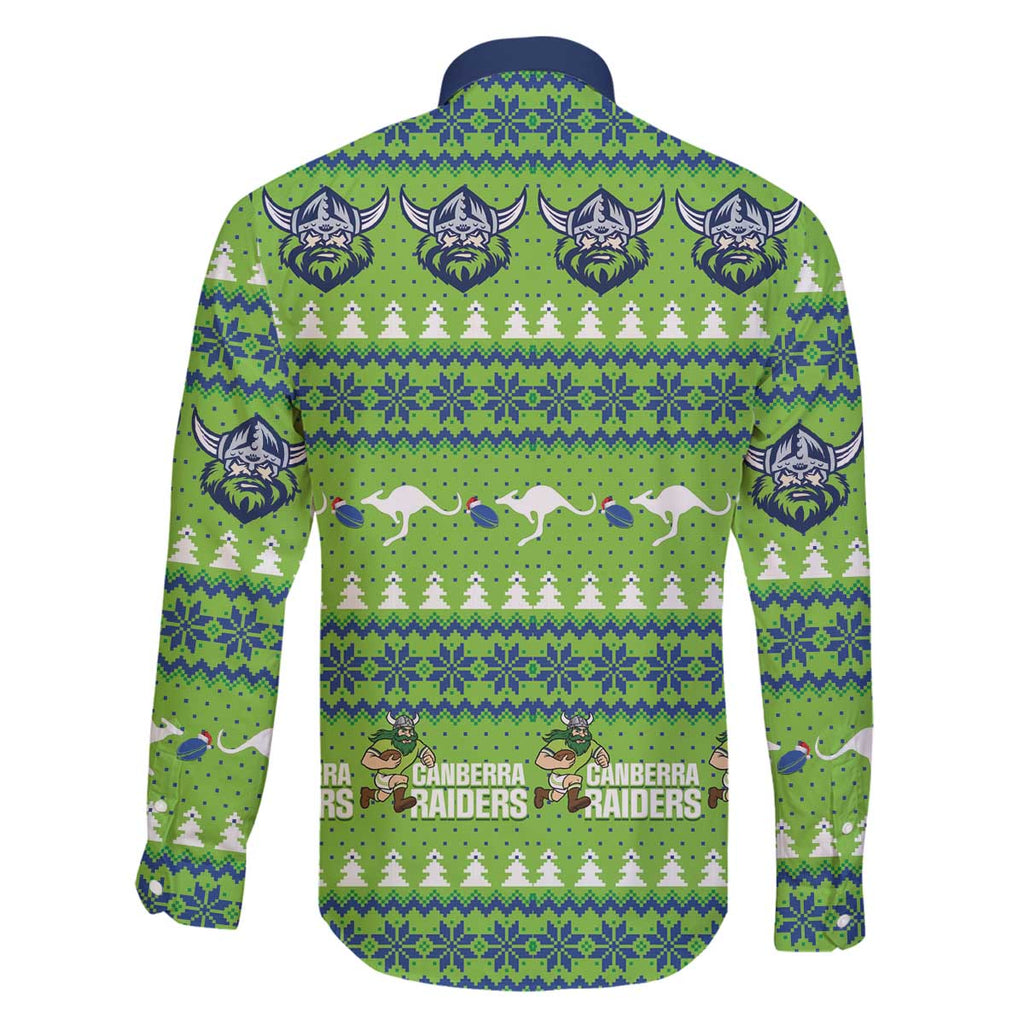 Raiders Rugby Christmas Family Matching Off The Shoulder Long Sleeve Dress and Hawaiian Shirt Merry Xmas Canberra Cardigan Style - Aussie Hoodie