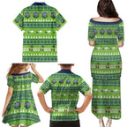 Raiders Rugby Christmas Family Matching Puletasi and Hawaiian Shirt Merry Xmas Canberra Cardigan Style - Aussie Hoodie