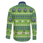 Raiders Rugby Christmas Family Matching Puletasi and Hawaiian Shirt Merry Xmas Canberra Cardigan Style - Aussie Hoodie