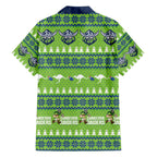 Raiders Rugby Christmas Family Matching Short Sleeve Bodycon Dress and Hawaiian Shirt Merry Xmas Canberra Cardigan Style - Aussie Hoodie
