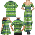 Raiders Rugby Christmas Family Matching Summer Maxi Dress and Hawaiian Shirt Merry Xmas Canberra Cardigan Style - Aussie Hoodie