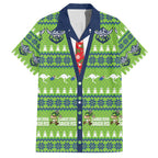Raiders Rugby Christmas Hawaiian Shirt Merry Xmas Canberra Cardigan Style - Aussie Hoodie