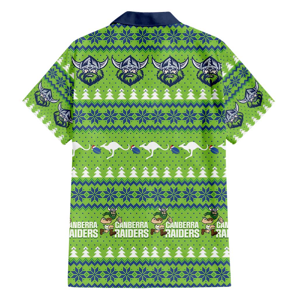 Raiders Rugby Christmas Hawaiian Shirt Merry Xmas Canberra Cardigan Style - Aussie Hoodie