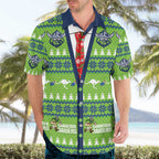 Raiders Rugby Christmas Hawaiian Shirt Merry Xmas Canberra Cardigan Style - Aussie Hoodie