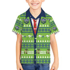 Raiders Rugby Christmas Hawaiian Shirt Merry Xmas Canberra Cardigan Style - Aussie Hoodie