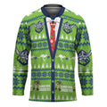 Raiders Rugby Christmas Hockey Jersey Merry Xmas Canberra Cardigan Style - Aussie Hoodie
