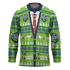 Raiders Rugby Christmas Hockey Jersey Merry Xmas Canberra Cardigan Style - Aussie Hoodie