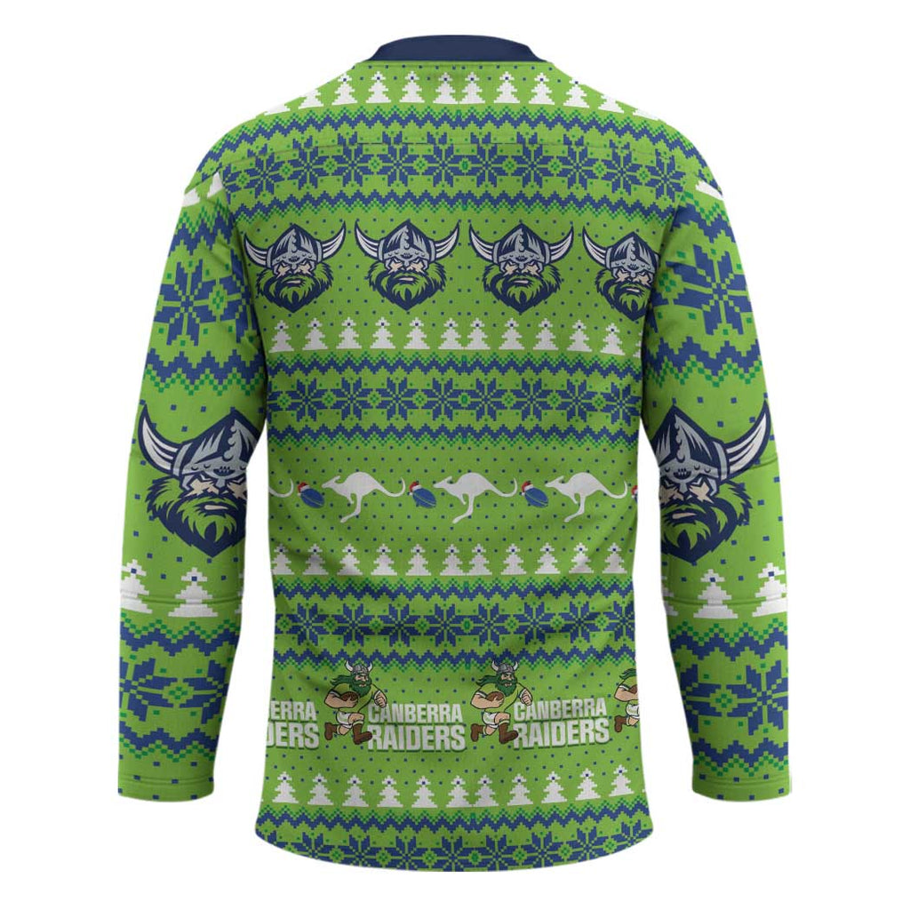 Raiders Rugby Christmas Hockey Jersey Merry Xmas Canberra Cardigan Style - Aussie Hoodie