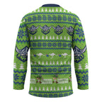 Raiders Rugby Christmas Hockey Jersey Merry Xmas Canberra Cardigan Style - Aussie Hoodie