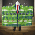 Raiders Rugby Christmas Hooded Blanket Merry Xmas Canberra Cardigan Style - Aussie Hoodie