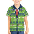 Raiders Rugby Christmas Kid Hawaiian Shirt Merry Xmas Canberra Cardigan Style - Aussie Hoodie
