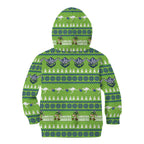 Raiders Rugby Christmas Kid Hoodie Merry Xmas Canberra Cardigan Style - Aussie Hoodie