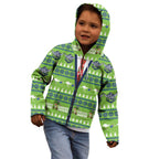 Raiders Rugby Christmas Kid Hoodie Merry Xmas Canberra Cardigan Style - Aussie Hoodie