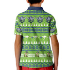Raiders Rugby Christmas Kid Polo Shirt Merry Xmas Canberra Cardigan Style - Aussie Hoodie
